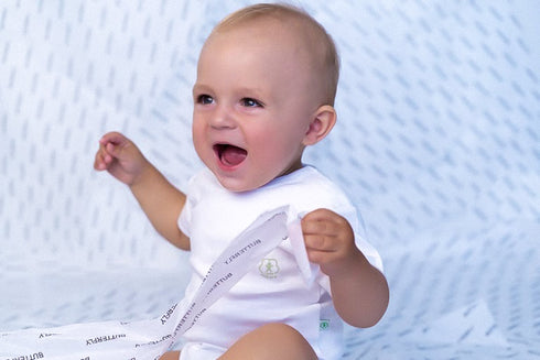 White, classic bodysuit for children
